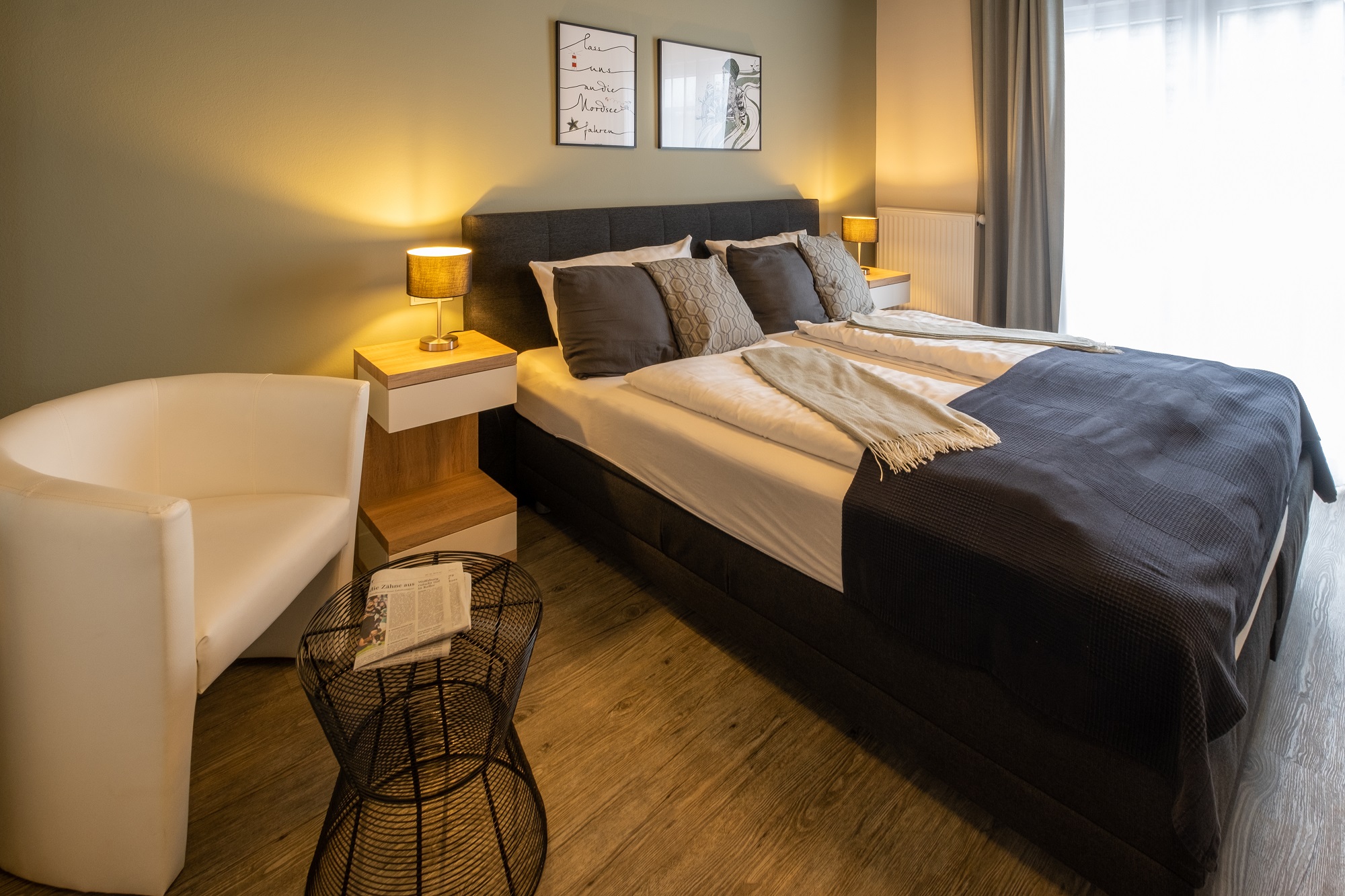 Stadthotel Jever Classic-Zimmer Bett